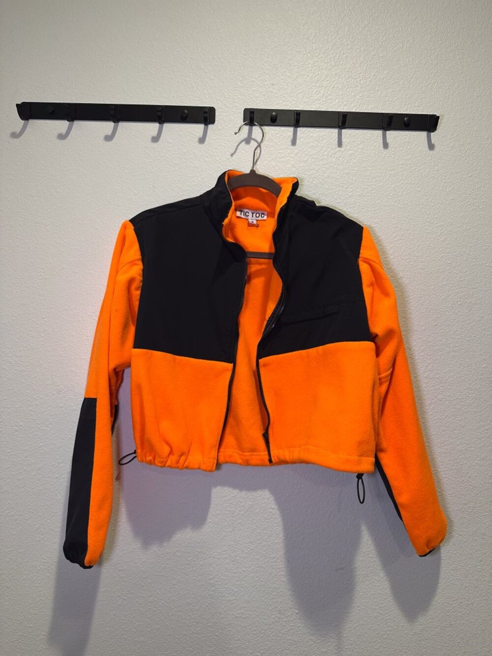 Tic Toc Bright Orange Sherpa Weatherproof Jacket Outerwear S